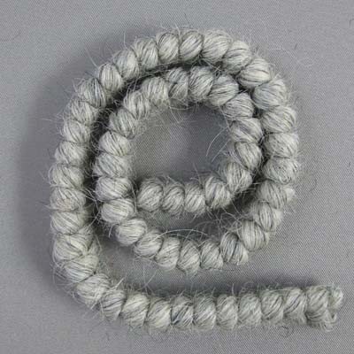 Curly Crepe Wool - Light Grey - 5 Foot Length